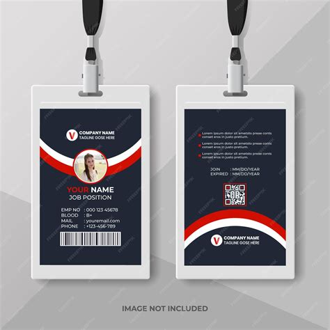 Premium Vector Modern Identity Employee Abstract Professional