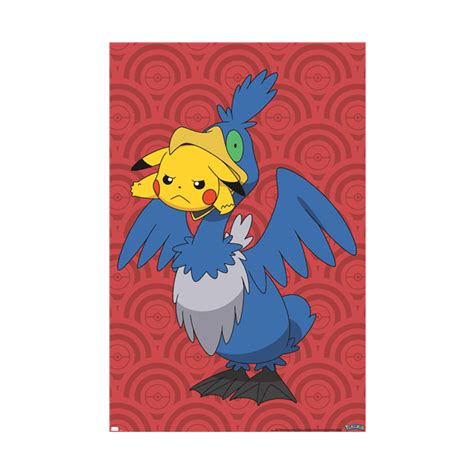 Trends International Pokemon Pikachu And Cramorant Poster