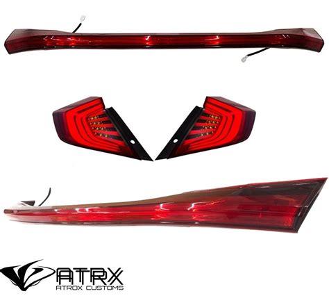 Kit Spoiler Calaveras Led Coupe Honda Civic Sedán 2016 2018 Meses sin