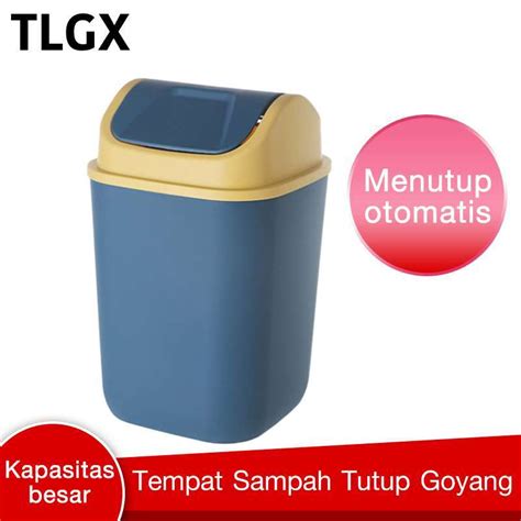 Jual Tempat Sampah Tutup Goyang Simple Nordik Tong Sampah Rumah Di