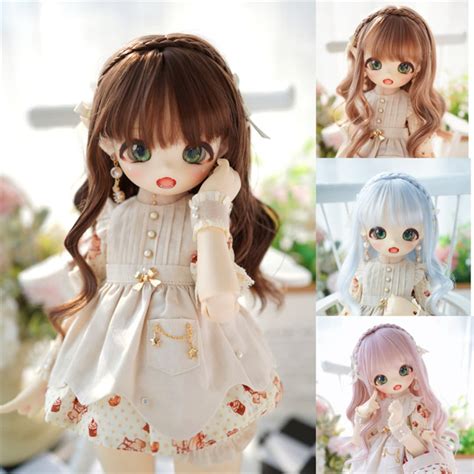 Long Doll Wig Curly Wig 1 3 1 4 1 6 BJD Wig For 1 6 1 4 1 3 Scale Doll