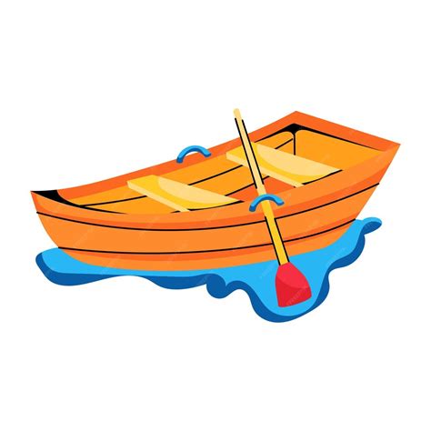 Premium Vector Premium Flat Icon Of Rowboat