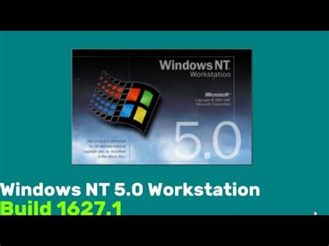 Windows NT 5.0 beta 1 build 1627 - YouTube