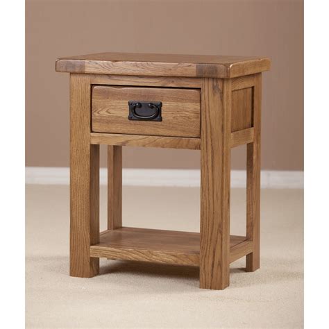 Savoy Rustic Solid Oak Night Stand Made With Oak