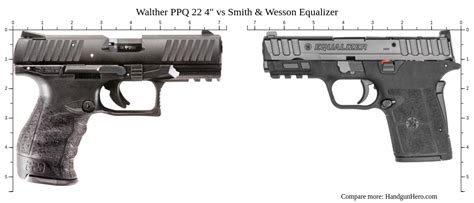 Walther PPQ 22 4 Vs Smith Wesson Equalizer Size Comparison Handgun