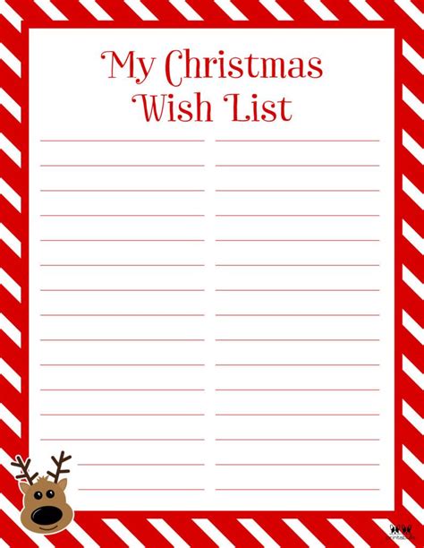 Printable Christmas Lists 25 Free Printables Artofit