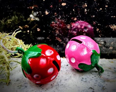 Strawberry Collar Bell Enamel Bell Cat Collar Bell Puppy Bell Pet
