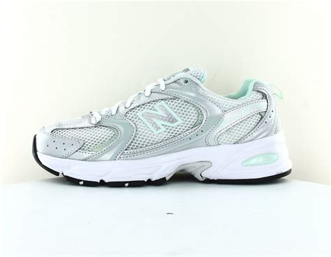 New Balance 530 Blanc Argent Vert Pastel