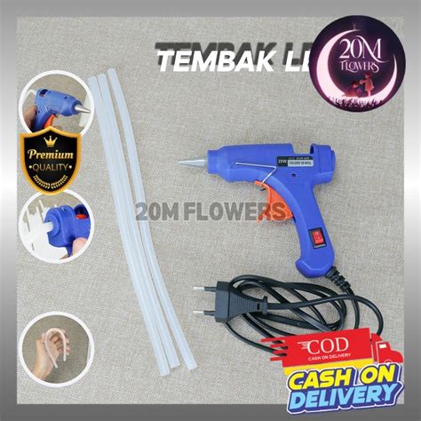 Jual ALAT LEM TEMBAK W W SWITCH ON OFF HOT MELT GLUE GUN PISTOL LEM TEMBAK UNTUK