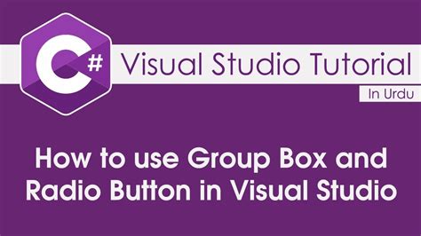 Visual Studio Tutorial 4 How To Use Group Box And Radio Buttons In