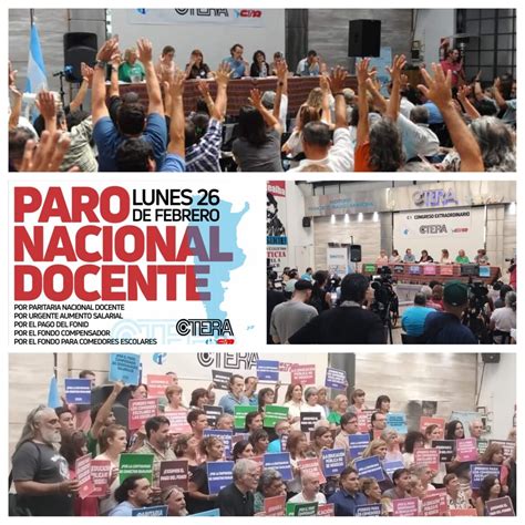 Paro Nacional Docente Con Movilización El 26 De Febrero Suteba