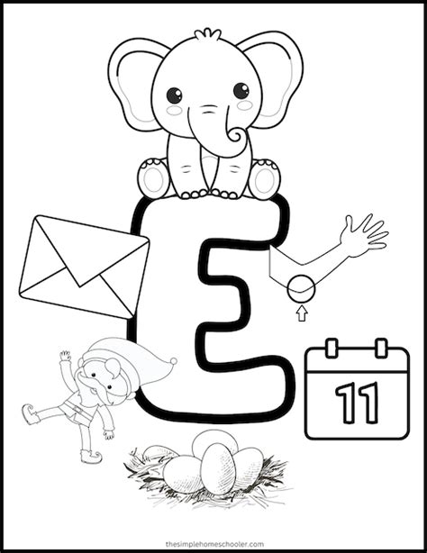 Letter E Colouring Sheets Printable Infoupdate Org