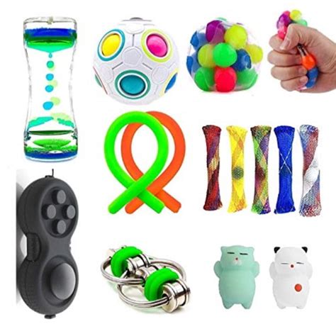 Sensory Fidget Toys Bundle-DNA Stress Relief Balls with Fidget Hand ...