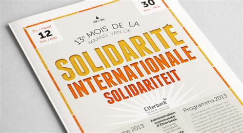 13ème Mois De La Solidarité Internationale Affiche Et Dépliant