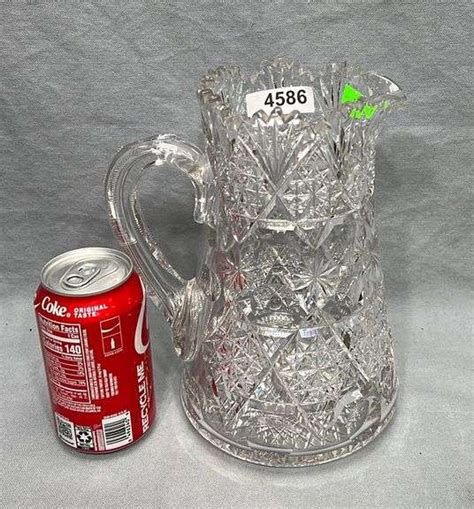 Antique Brilliant Cut Glass Pitcher Dixons Auction At Crumpton