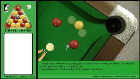 Foul Snooker Rule Diagrams - 8 Ball Umpire