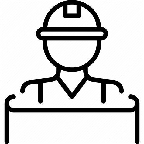 Construction Worker Supervisor Foreman Blue Collar Icon Download