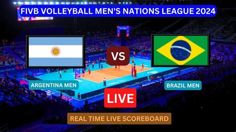 Argentina Vs Brazil Live Score Update Today Fivb Volleyball Men S