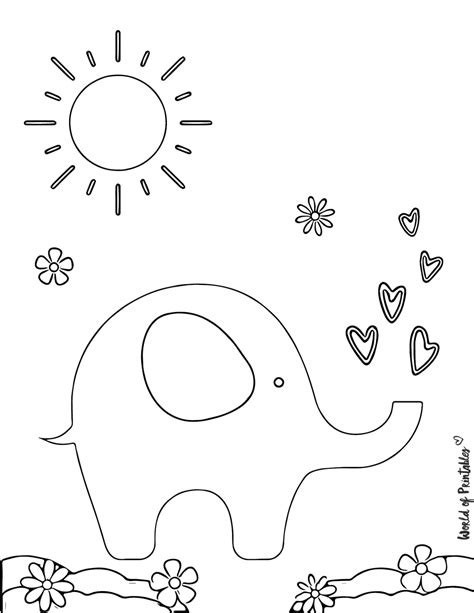 Elephant Coloring Pages World Of Printables