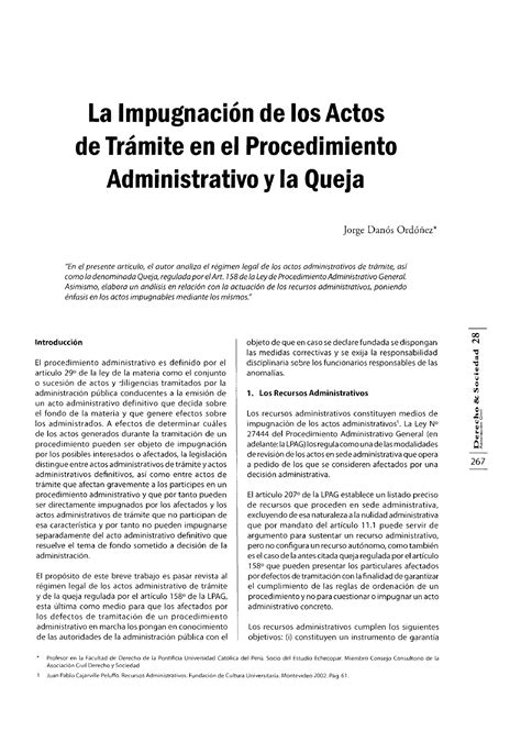 Dialnet La Impugnacion De Los Actos De Tramite En El Procedimiento A 7792720 Introduccion Al