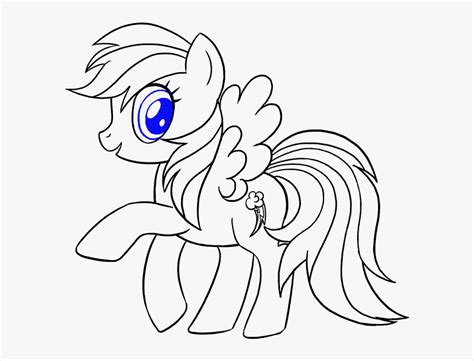 Rainbow Dash Image Drawing - My Little Pony Rainbow Dash Drawing, HD Png Download - kindpng