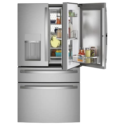 Ge Profile 276 Cu Ft 4 Door French Door Refrigerator In Stainless