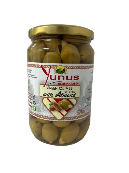 Оливки Yunus фаршированные миндалем, 700/400 г – низкие цены, кредит ...