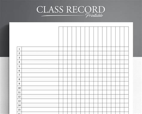 Keep Track Of Your Class With Our Simple Class Record Template