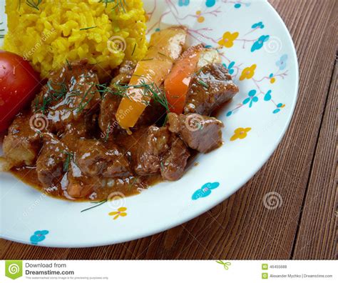 Seco de Chivo stock photo. Image of vegetable, seco, rice - 46455688