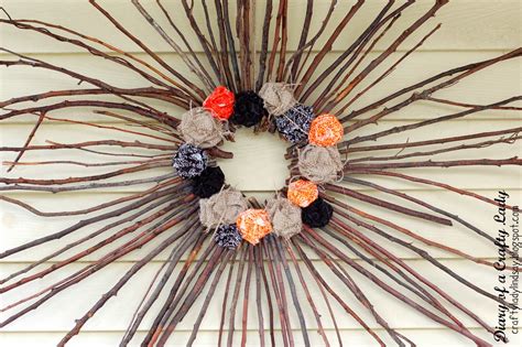 Diary Of A Crafty Lady Fall Stick Wreath