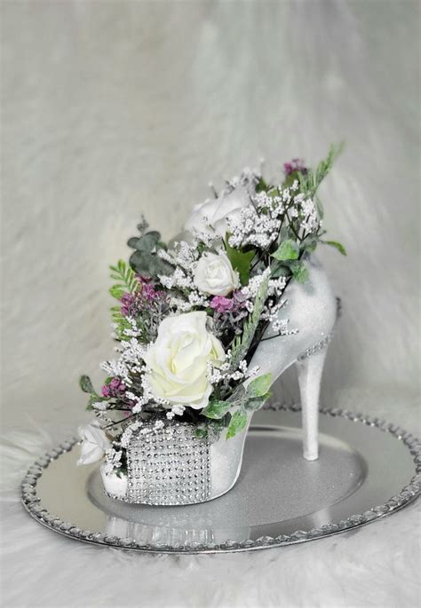 Bridal Shower High Heel Flower Arrangement Anniversary Vow Renewal