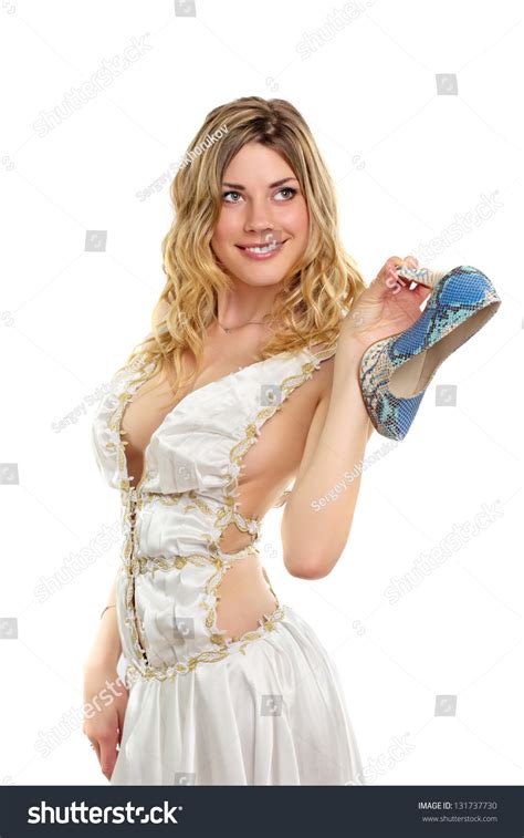 Sexy Smiling Blonde Wearing White Wedding Stock Photo 131737730 Shutterstock