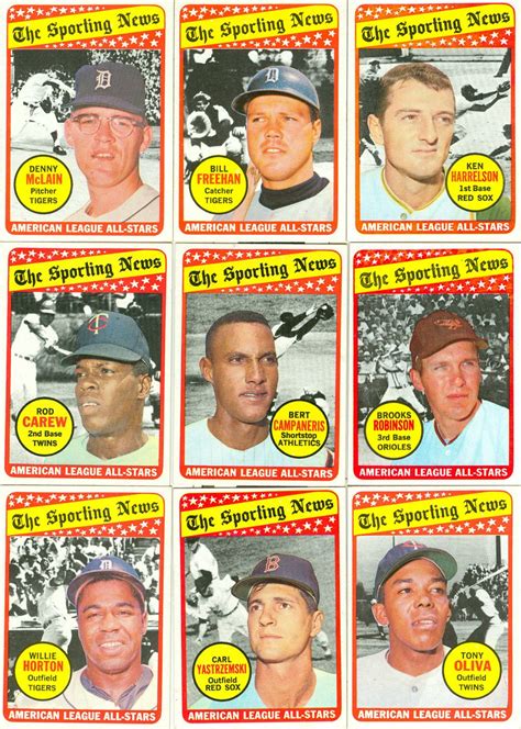 1969 Topps Baseball All Star Cards