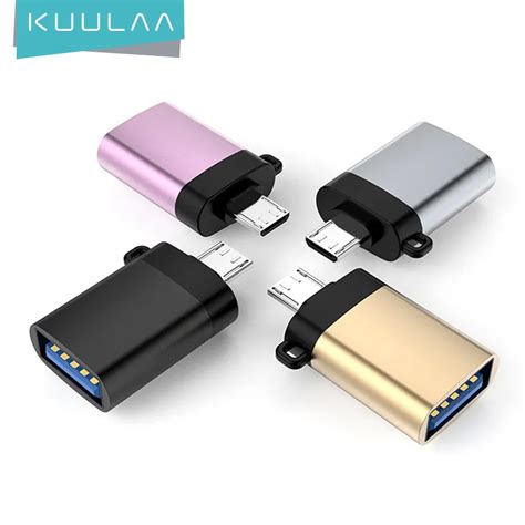 Adaptateur KUULAA OTG Micro USB vers USB 3 0 mâle vers femelle