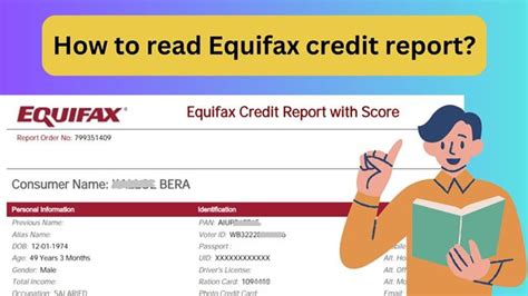 How To Read Equifax Credit Report