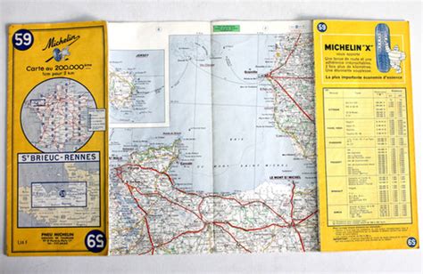 Carte Michelin N Saint Brieuc Rennes Ancien Guide Plan