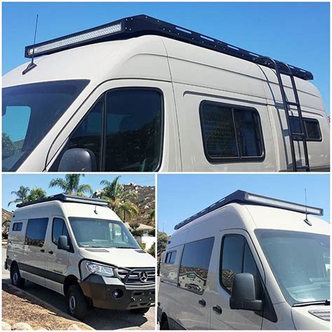 Aluminess Modular Roof Rack For The Sprinter Van Showcasing The New