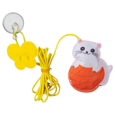 Doorway Cat Toys Interactive Cat Toys Retractable Hanging Door Cat Toy With Adhesive Hook