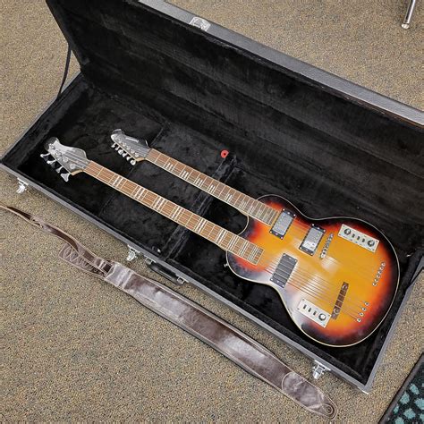 Tennessee Bass And 6 String Double Neck Guitar With Case And Reverb