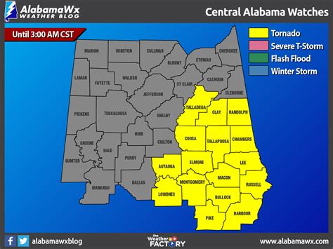 An Update To The Central Alabama Weather Situation At 2:55 AM : The ...