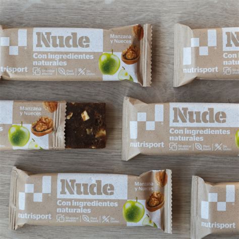 Nude Manzana Y Nueces Barrita Natural Nutrisport