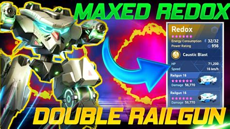 Maxed Redox With Double Railgun Gameplay Mech Arena Maxed Railgun