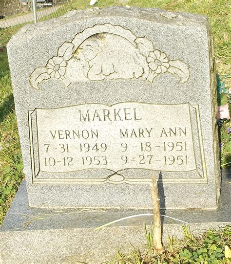 Mary Ann Markel 1951 1951 Monumento Find A Grave