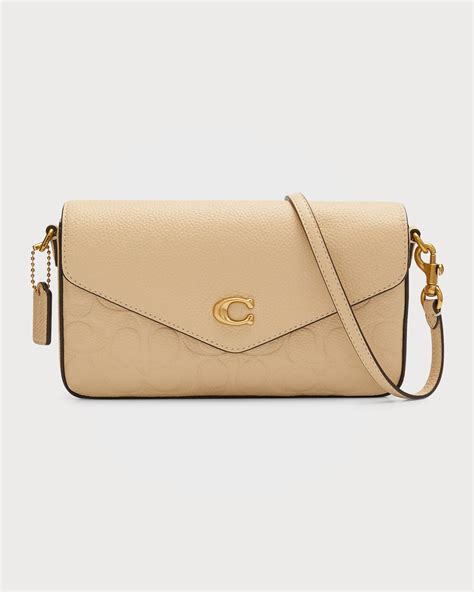 COACH Wyn Signature Leather Crossbody Bag In Natural Lyst