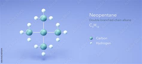 neopentane molecule, molecular structures, 2.2-dimethylpropane, 3d ...