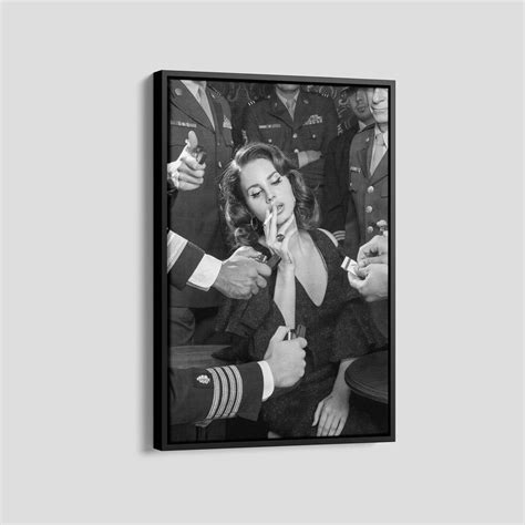 Lana Del Rey Smoke Poster Lana Del Rey Cigarette Print Lana Del Rey Black And White Canvas