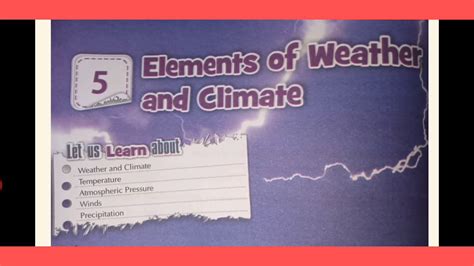 Th Sst Geography Ch Elements Of Weather And Climate Part Youtube