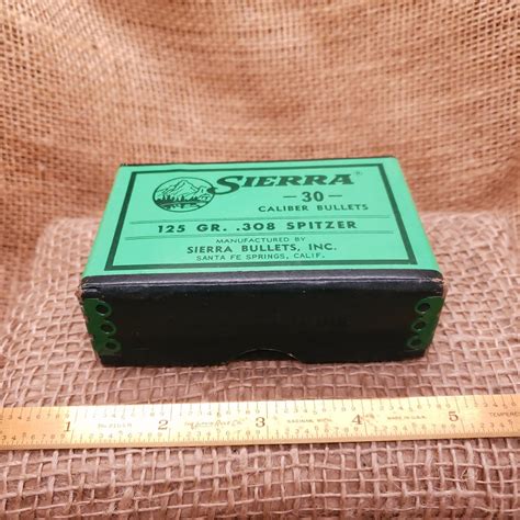 Sierra 30 Caliber 308 125 Gr Spitzer Bullets Box Of 100 Old Arms