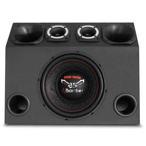 Caixa Trio Subwoofer Bicho Papao Rms Completo Modulo Black