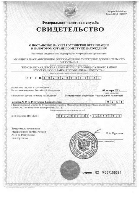 Свидетельства – ДШИ с. Ермолаево